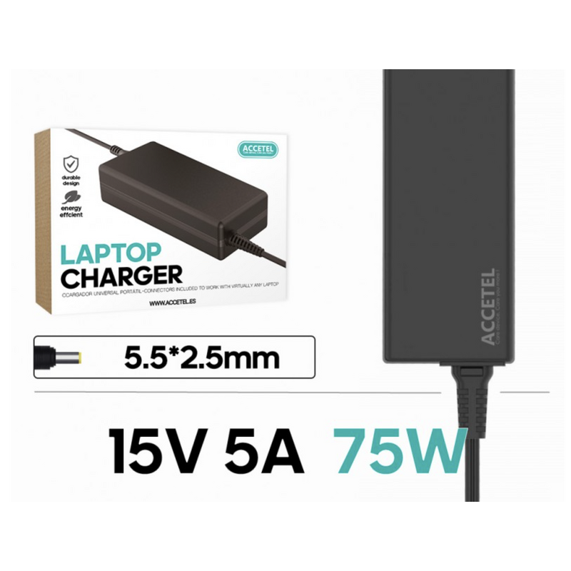 Carregador Toshiba 15V 5A 5.5*2.5mm 75W