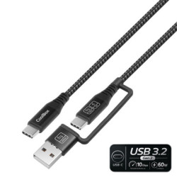 CABO 60W USB-C/USB-C+A/3.2GEN2/DADOS 10GBPS/CARGA RAPIDA1.8MTS