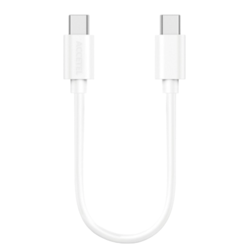Cabo Carga Rápida 60W Type-C A Type-C 3.0A Branco (0.30M)